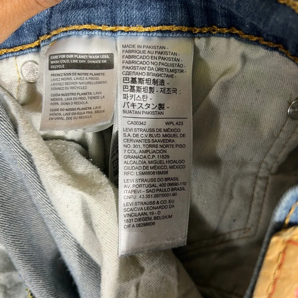 Levis 514 Straight Fit Mens Jeans Blue Medium Wash Denim 34x30 Stretch